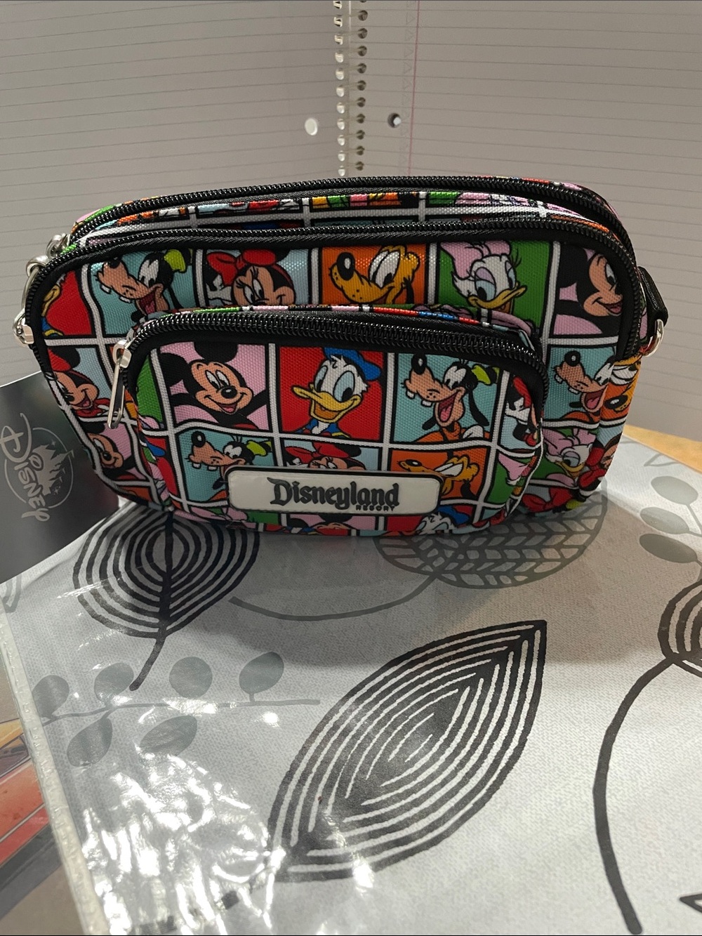Disney Multicolor Character Patchwork Belt Bag